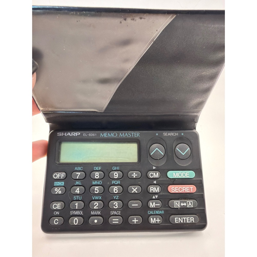Vintage Sharp EL-6061 Memo Master Calculator IBM 1988 Technical Conference Case
